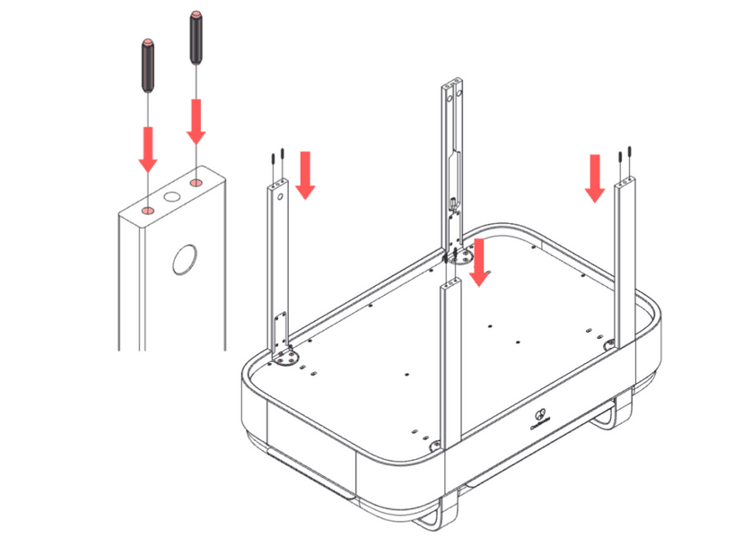 Assembling the top rail