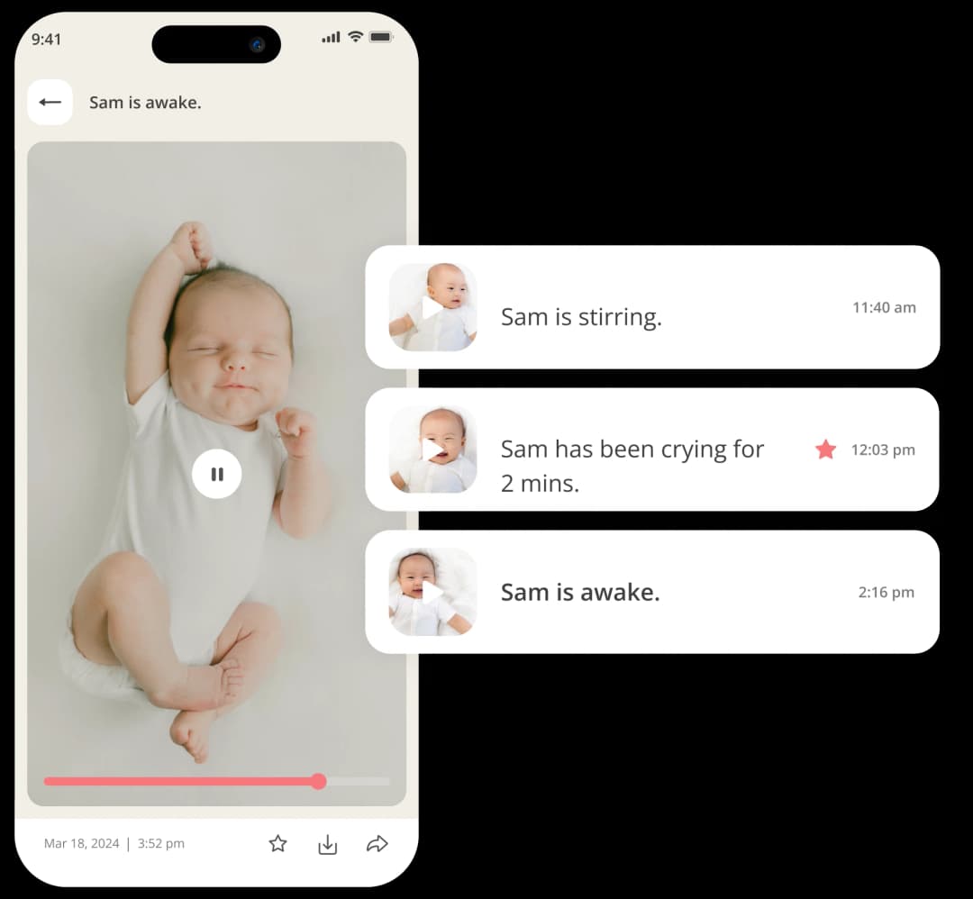 30-second video clip notification on phone