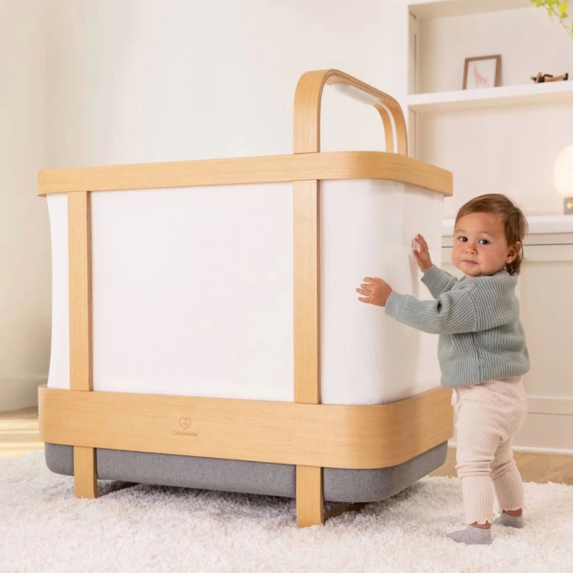 Cradlewise smart crib front view