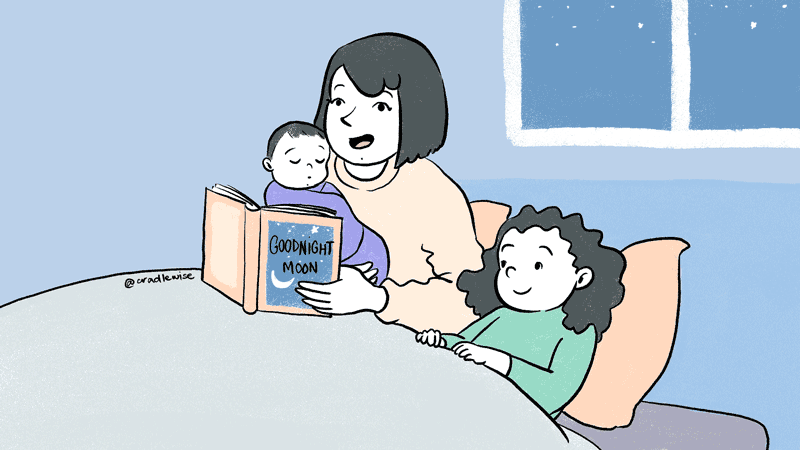 How to support older siblings when your new baby is up all night